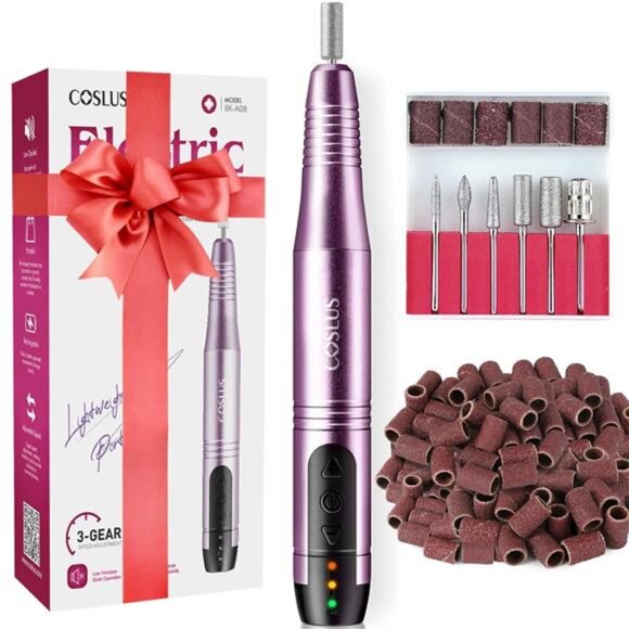 Cordless Nail Drill Electric File: Professional for Acrylic Gel Dip Powder Nails - Picture 1 of 7